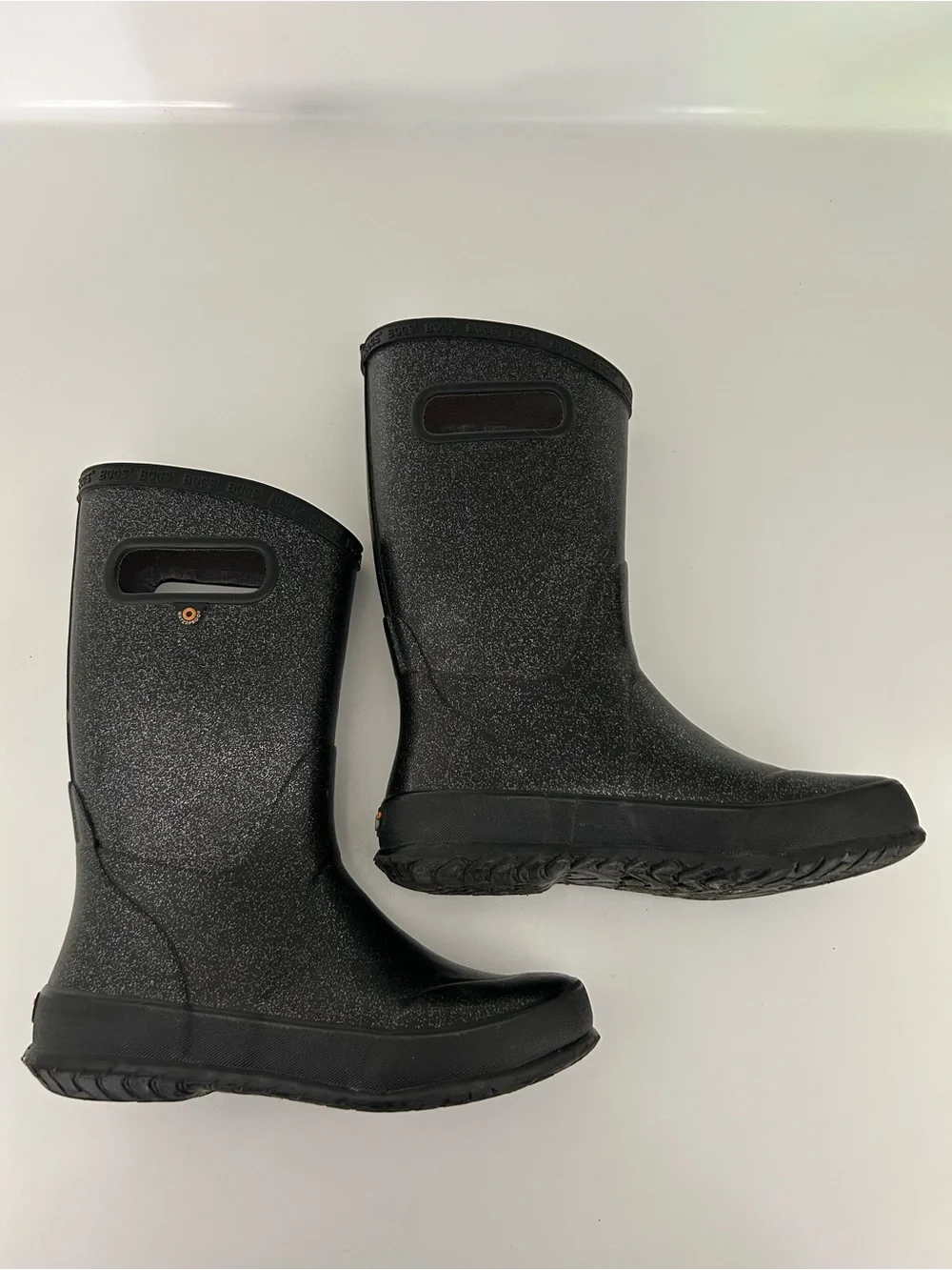 Bogs Kids Black Sparkle/Glitter Rain & Snow Boots Size 3